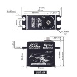 Original AGFRC High Speed A80BHX-H MG High Torque 30KG 0.038Sec HV Brushless RC Helicopter Rudder